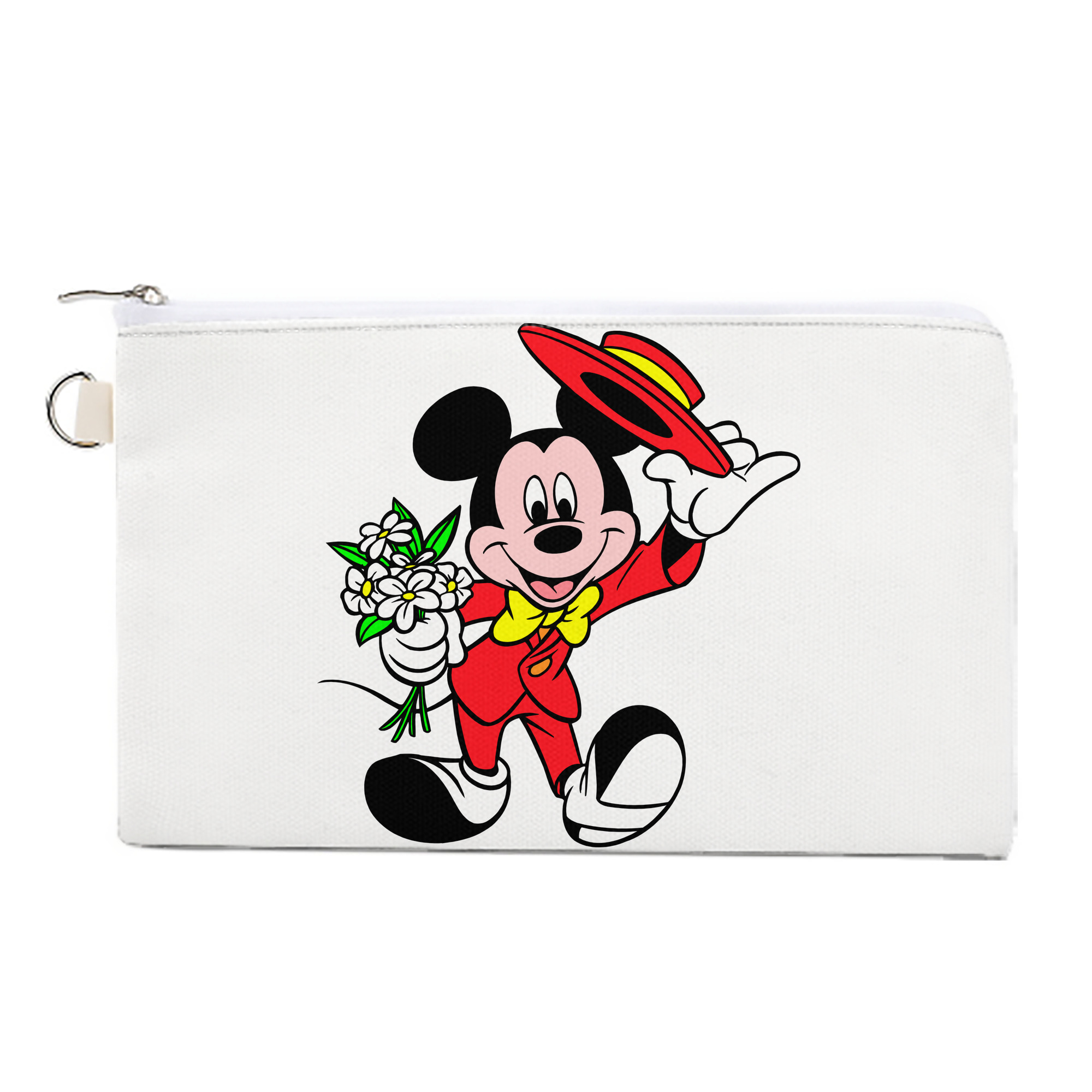 （画像用） ミッキーマウス Mickey Mouse キャンバス生地ポーチ　小物入れ
