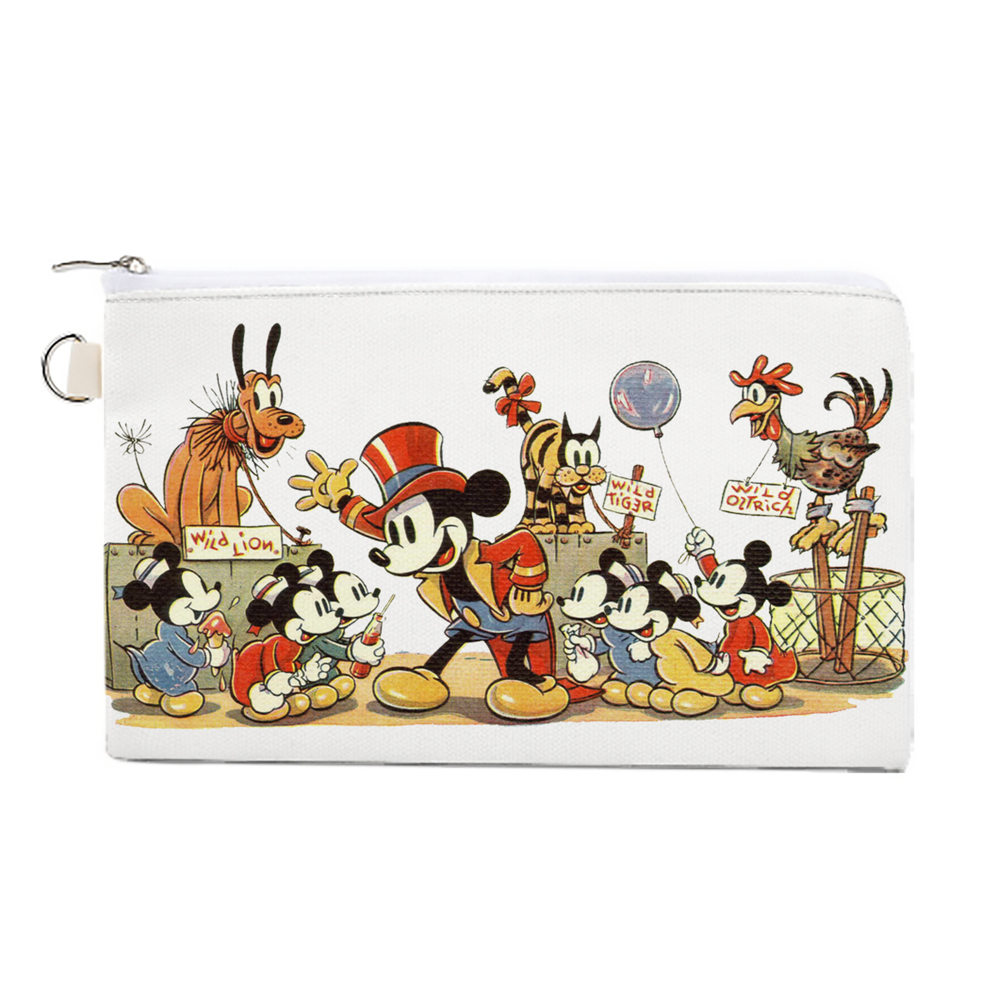 （画像用） ミッキーマウス Mickey Mouse キャンバス生地ポーチ　小物入れ