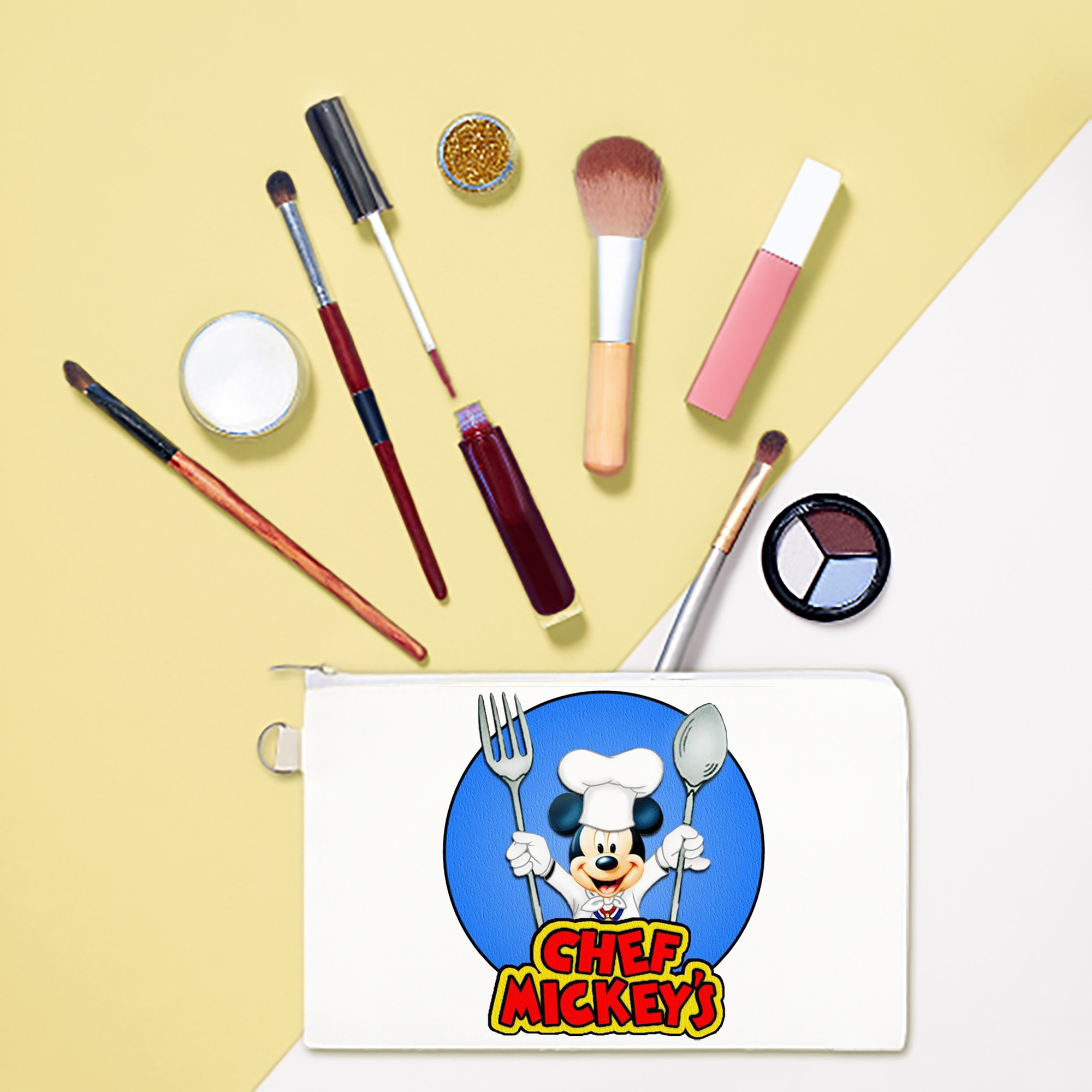 （画像用） ミッキーマウス Mickey Mouse キャンバス生地ポーチ　小物入れ