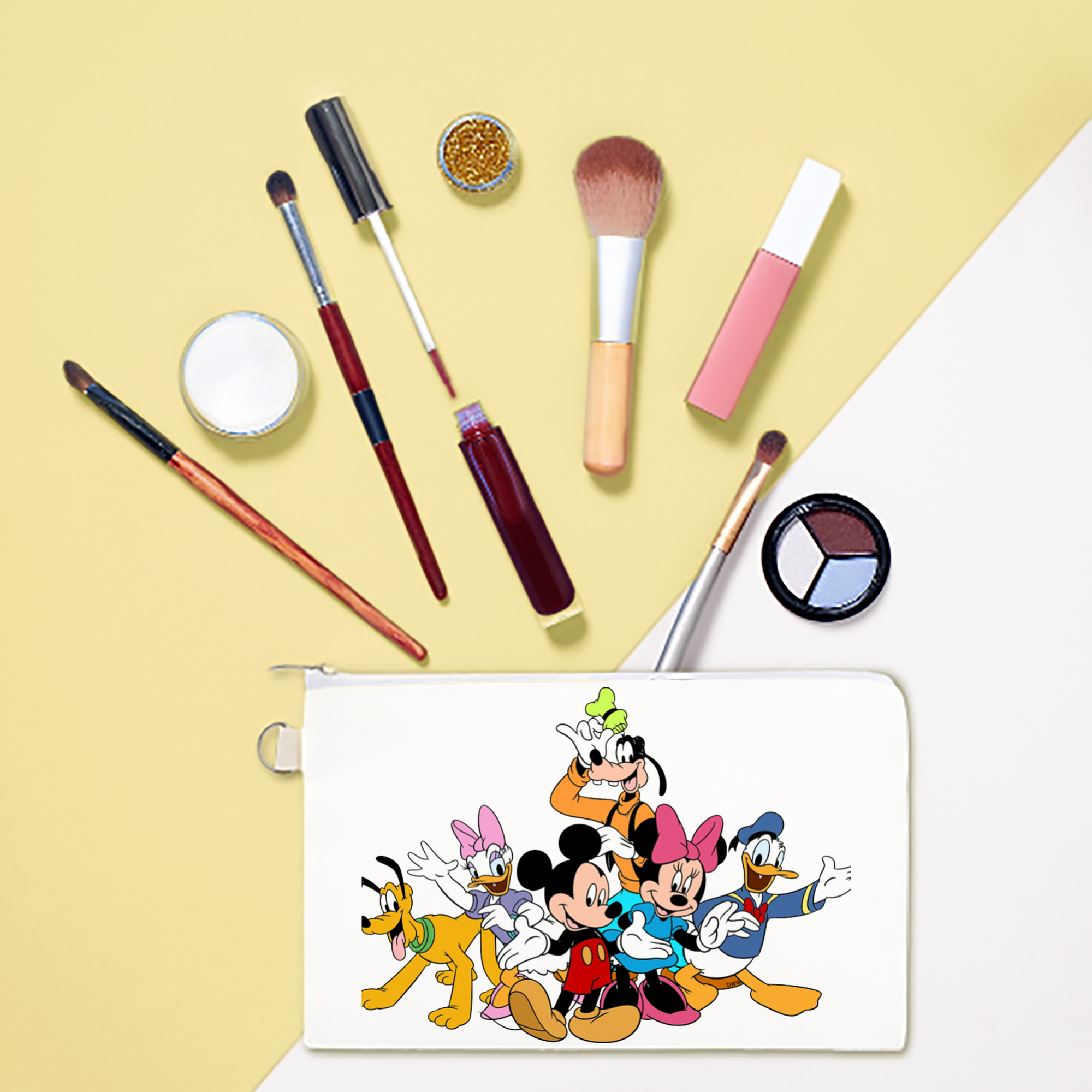 （画像用） ミッキーマウス Mickey Mouse キャンバス生地ポーチ　小物入れ