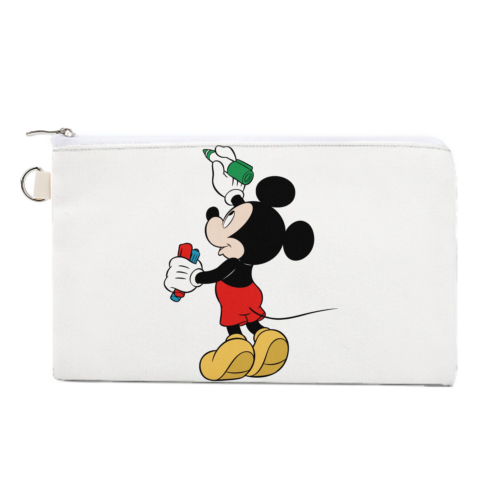 （画像用） ミッキーマウス Mickey Mouse キャンバス生地ポーチ　小物入れ