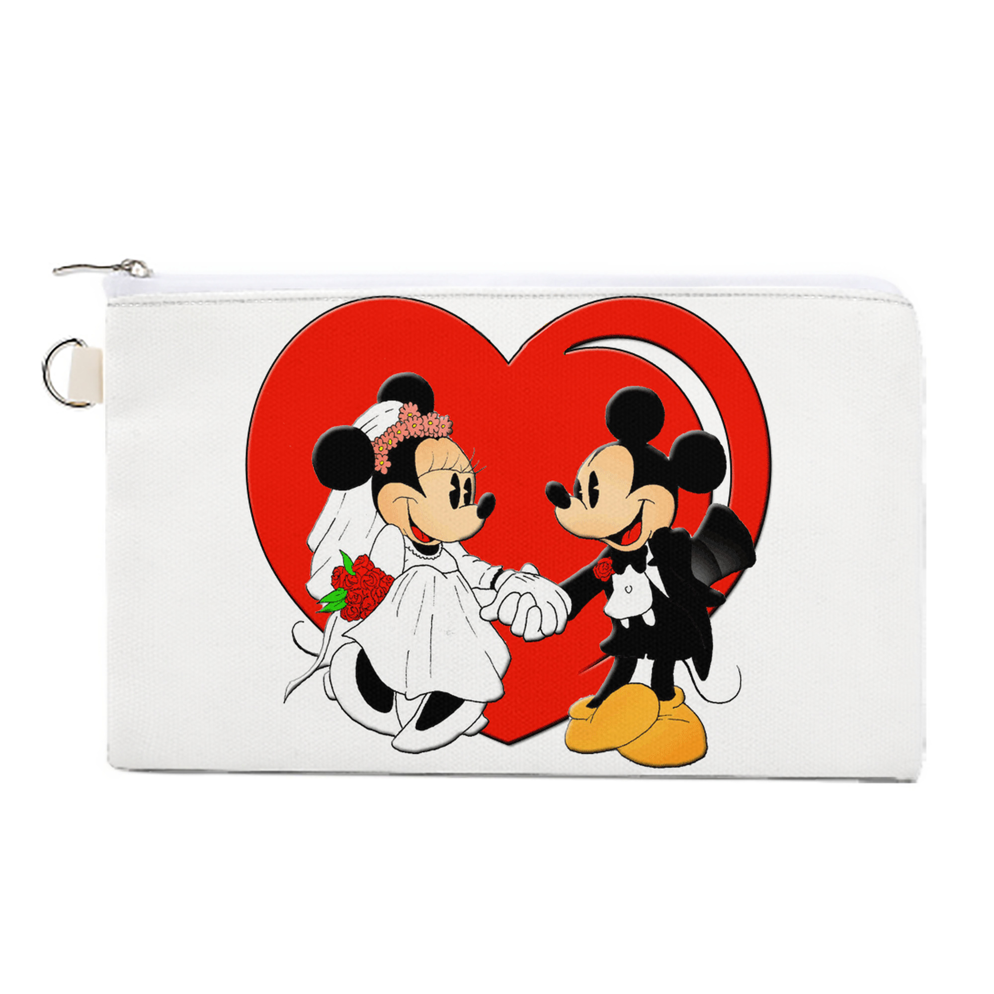 （画像用） ミッキーマウス Mickey Mouse キャンバス生地ポーチ　小物入れ