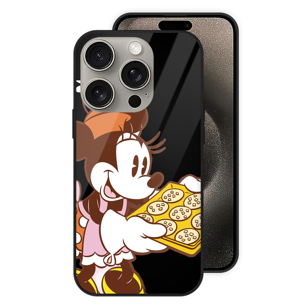 （画像用） ミッキーマウス Mickey Mouse 【iPhone15Pro対応】スマホケース 耐衝撃＆黄変防止 背面ガラス