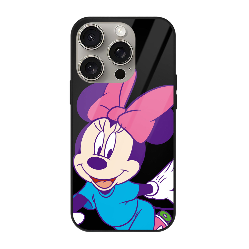 （画像用） ミッキーマウス Mickey Mouse 【iPhone15Pro対応】スマホケース 耐衝撃＆黄変防止 背面ガラス