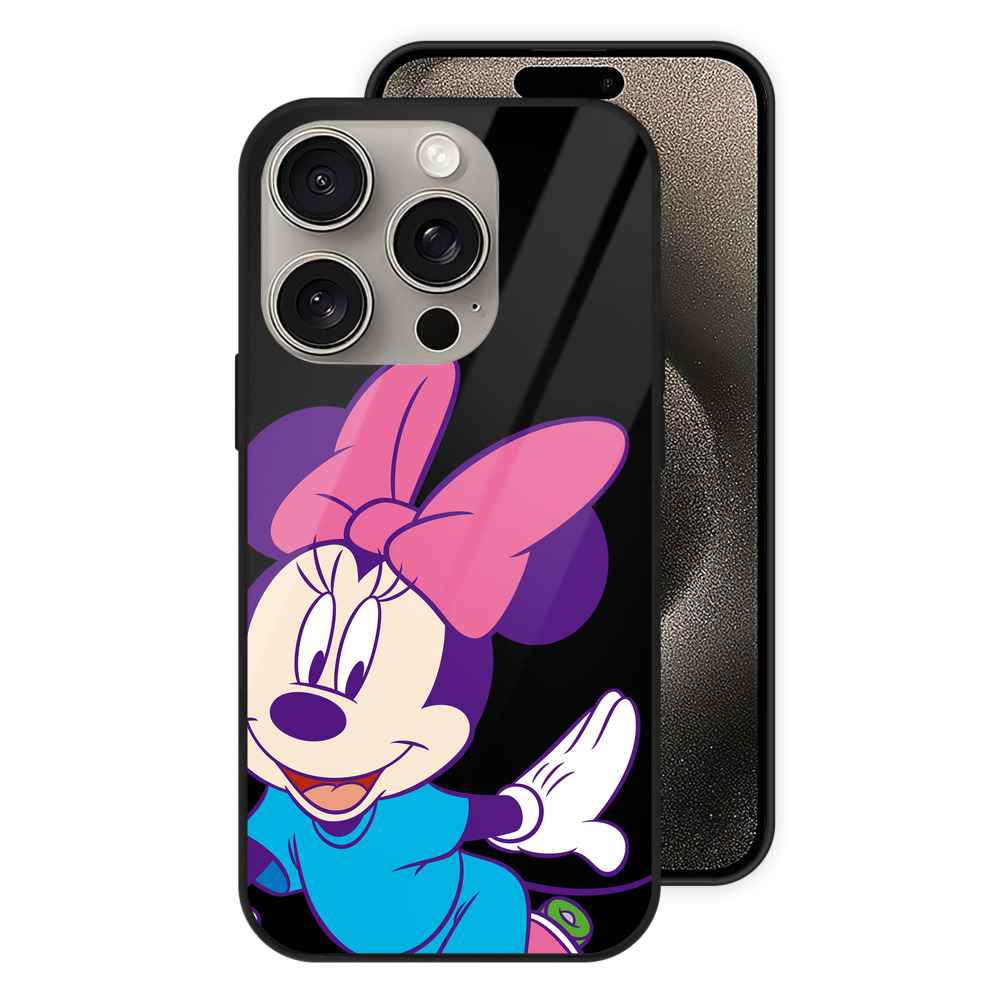 （画像用） ミッキーマウス Mickey Mouse 【iPhone15Pro対応】スマホケース 耐衝撃＆黄変防止 背面ガラス