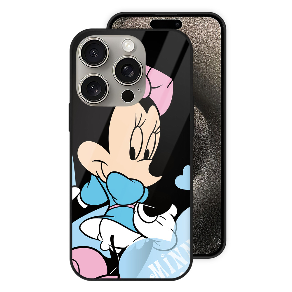 （画像用） ミッキーマウス Mickey Mouse 【iPhone15Pro対応】スマホケース 耐衝撃＆黄変防止 背面ガラス