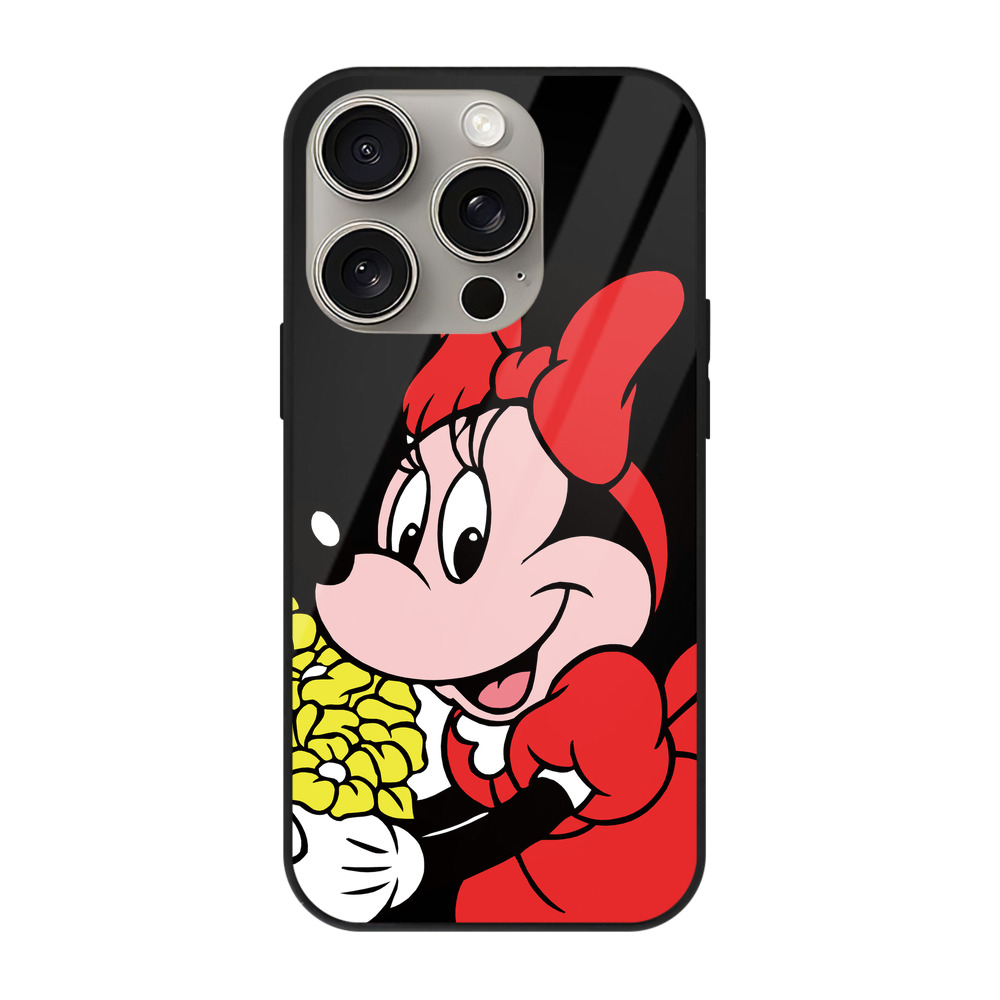 （画像用） ミッキーマウス Mickey Mouse 【iPhone15Pro対応】スマホケース 耐衝撃＆黄変防止 背面ガラス