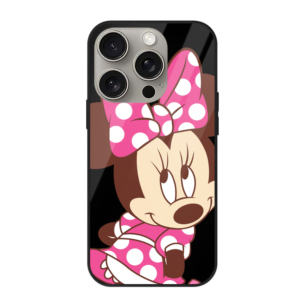 （画像用） ミッキーマウス Mickey Mouse 【iPhone15Pro対応】スマホケース 耐衝撃＆黄変防止 背面ガラス