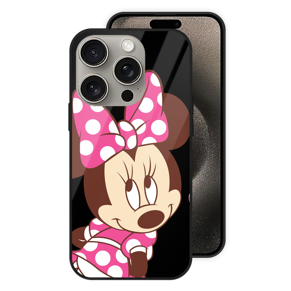 （画像用） ミッキーマウス Mickey Mouse 【iPhone15Pro対応】スマホケース 耐衝撃＆黄変防止 背面ガラス