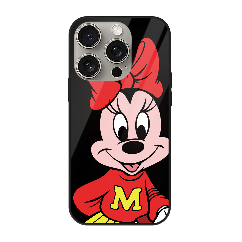 （画像用） ミッキーマウス Mickey Mouse 【iPhone15Pro対応】スマホケース 耐衝撃＆黄変防止 背面ガラス