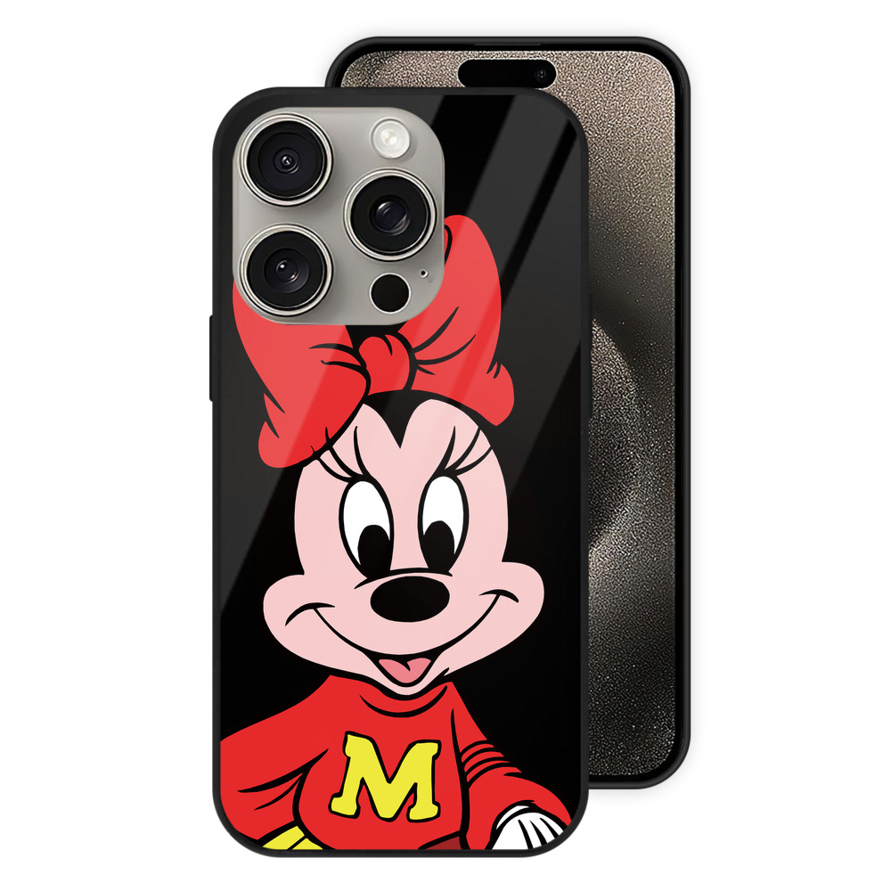 （画像用） ミッキーマウス Mickey Mouse 【iPhone15Pro対応】スマホケース 耐衝撃＆黄変防止 背面ガラス