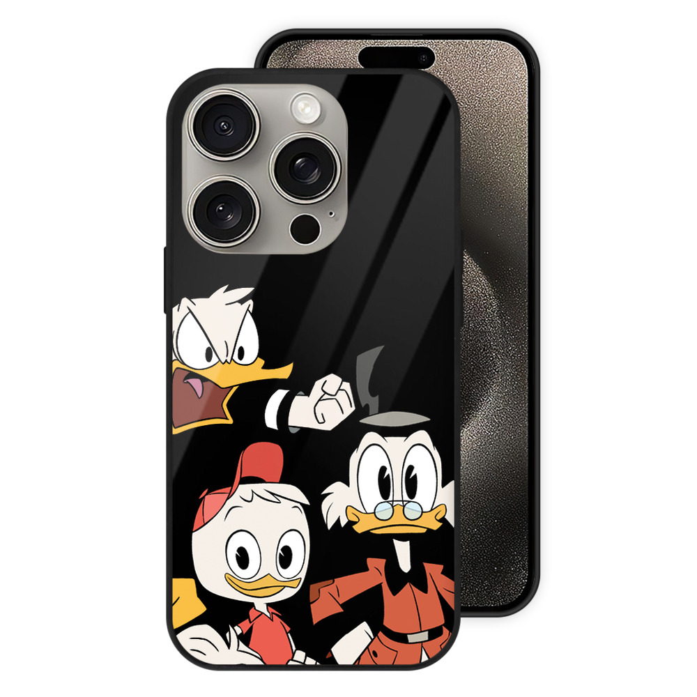 （画像用） ミッキーマウス Mickey Mouse 【iPhone15Pro対応】スマホケース 耐衝撃＆黄変防止 背面ガラス