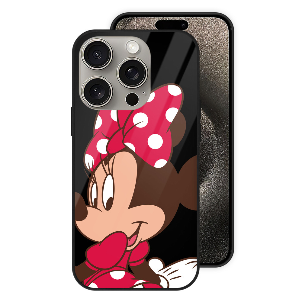 （画像用） ミッキーマウス Mickey Mouse 【iPhone15Pro対応】スマホケース 耐衝撃＆黄変防止 背面ガラス