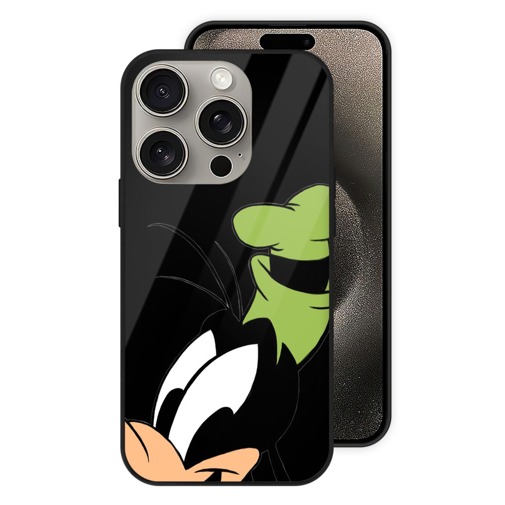 （画像用） ミッキーマウス Mickey Mouse 【iPhone15Pro対応】スマホケース 耐衝撃＆黄変防止 背面ガラス