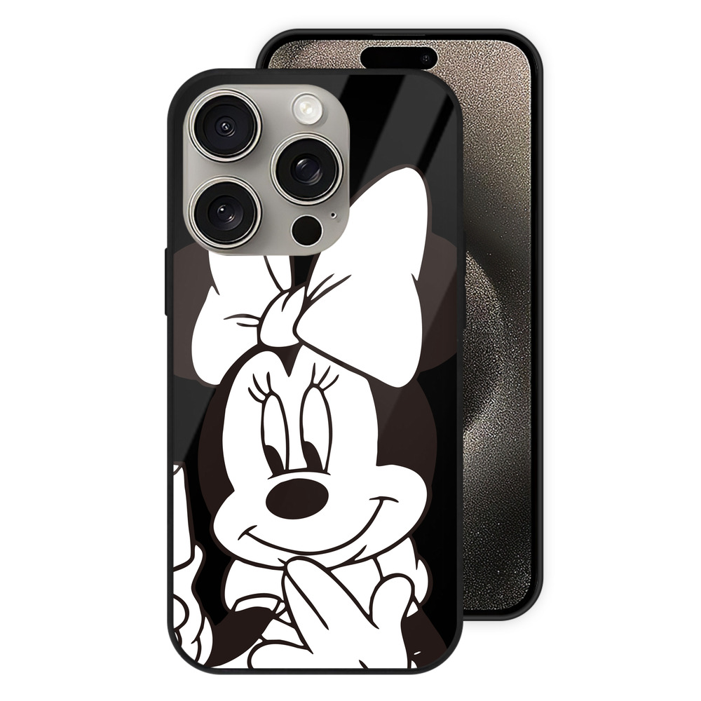 （画像用） ミッキーマウス Mickey Mouse 【iPhone15Pro対応】スマホケース 耐衝撃＆黄変防止 背面ガラス