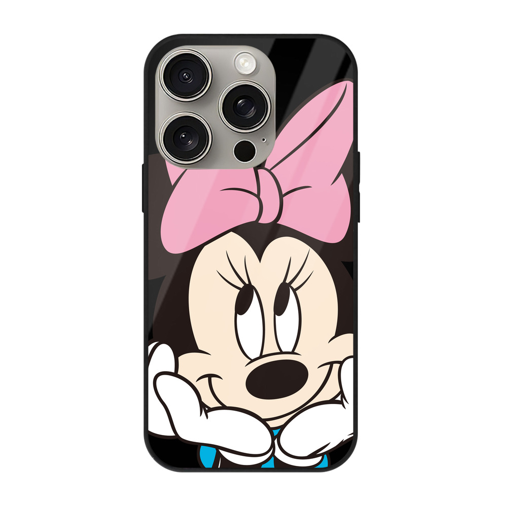 （画像用） ミッキーマウス Mickey Mouse 【iPhone15Pro対応】スマホケース 耐衝撃＆黄変防止 背面ガラス