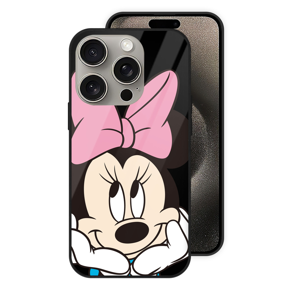 （画像用） ミッキーマウス Mickey Mouse 【iPhone15Pro対応】スマホケース 耐衝撃＆黄変防止 背面ガラス