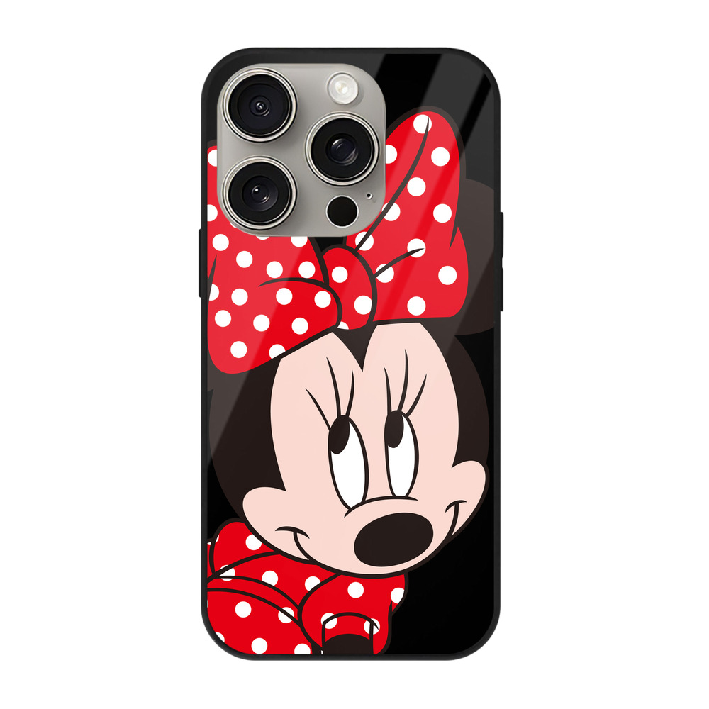 （画像用） ミッキーマウス Mickey Mouse 【iPhone15Pro対応】スマホケース 耐衝撃＆黄変防止 背面ガラス