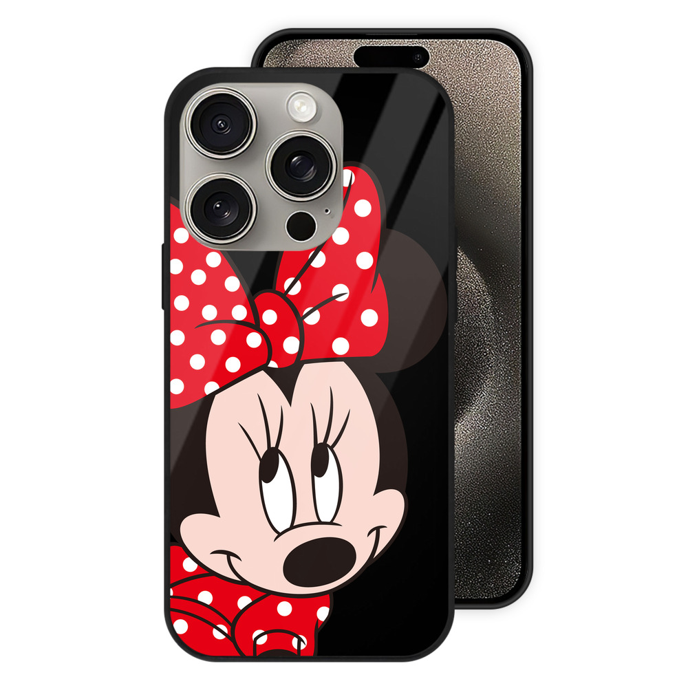 （画像用） ミッキーマウス Mickey Mouse 【iPhone15Pro対応】スマホケース 耐衝撃＆黄変防止 背面ガラス