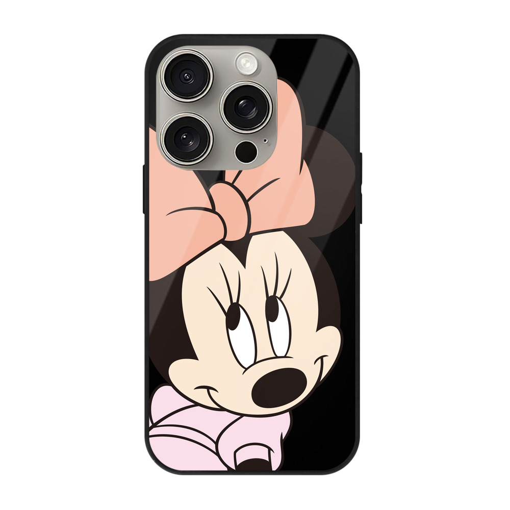 （画像用） ミッキーマウス Mickey Mouse 【iPhone15Pro対応】スマホケース 耐衝撃＆黄変防止 背面ガラス
