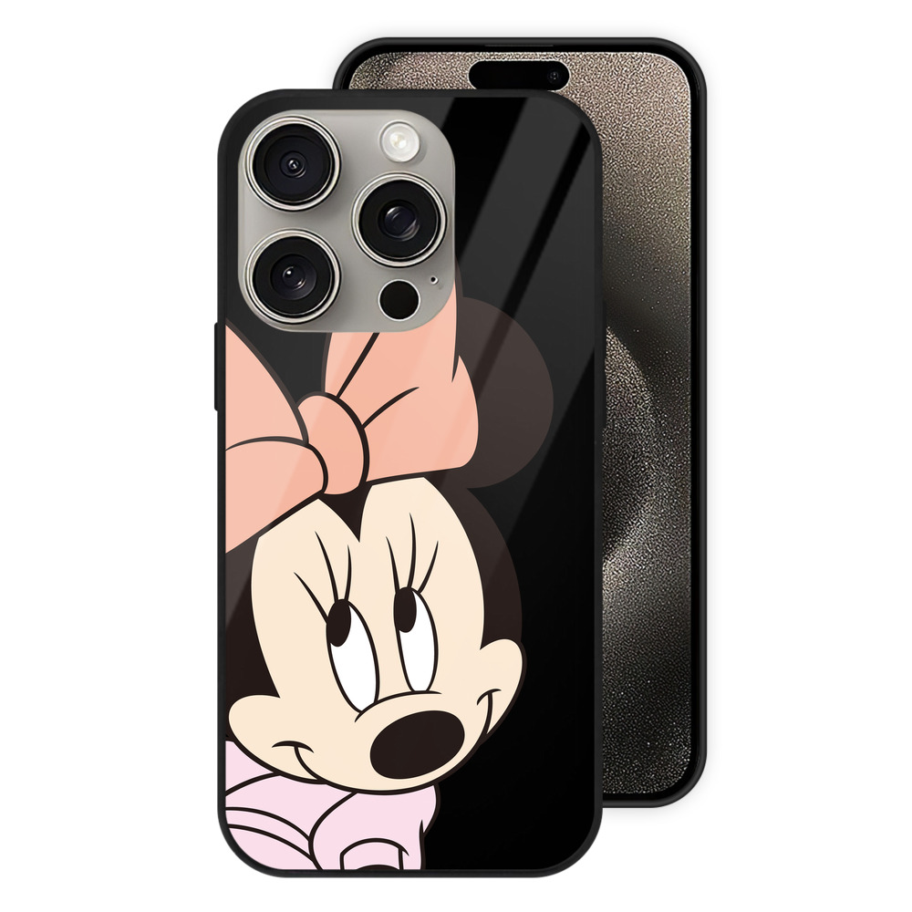 （画像用） ミッキーマウス Mickey Mouse 【iPhone15Pro対応】スマホケース 耐衝撃＆黄変防止 背面ガラス