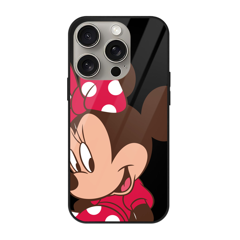 （画像用） ミッキーマウス Mickey Mouse 【iPhone15Pro対応】スマホケース 耐衝撃＆黄変防止 背面ガラス