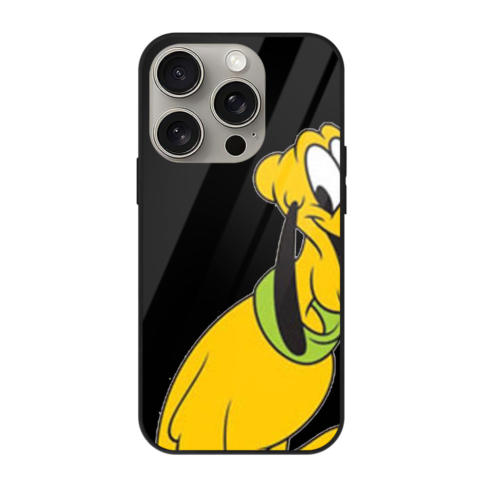 （画像用） ミッキーマウス Mickey Mouse 【iPhone15Pro対応】スマホケース 耐衝撃＆黄変防止 背面ガラス