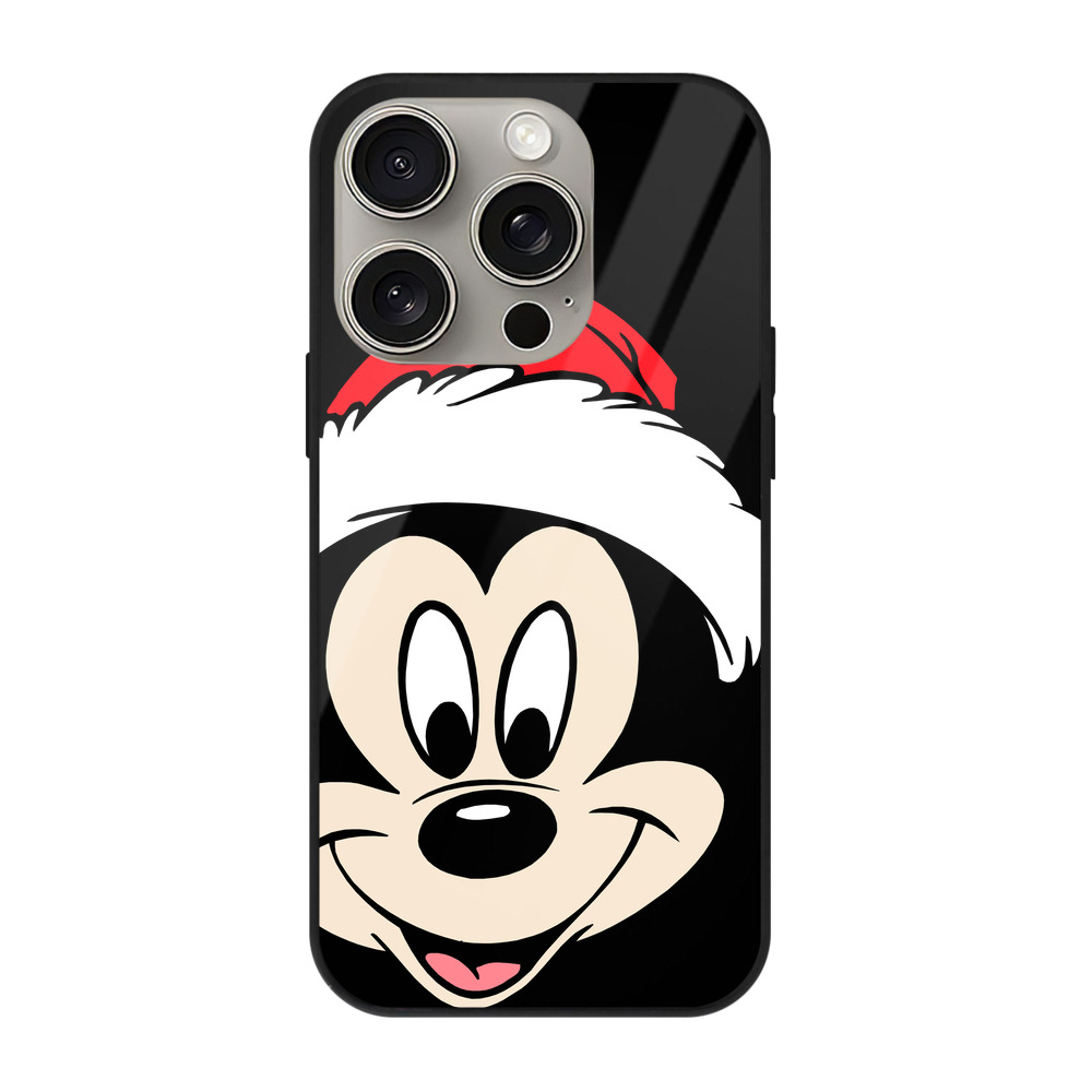 （画像用） ミッキーマウス Mickey Mouse 【iPhone15Pro対応】スマホケース 耐衝撃＆黄変防止 背面ガラス