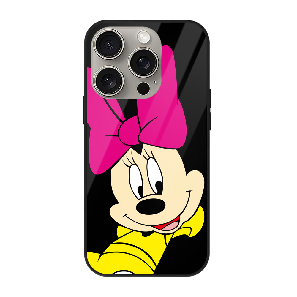 （画像用） ミッキーマウス Mickey Mouse 【iPhone15Pro対応】スマホケース 耐衝撃＆黄変防止 背面ガラス