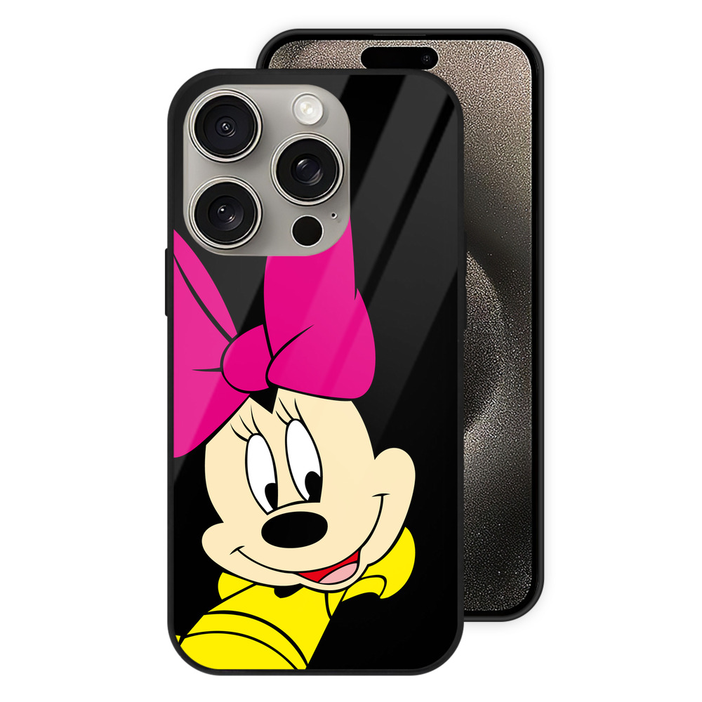 （画像用） ミッキーマウス Mickey Mouse 【iPhone15Pro対応】スマホケース 耐衝撃＆黄変防止 背面ガラス
