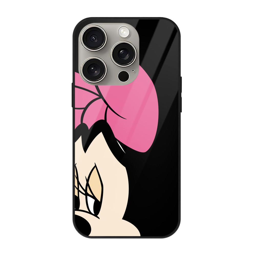 （画像用） ミッキーマウス Mickey Mouse 【iPhone15Pro対応】スマホケース 耐衝撃＆黄変防止 背面ガラス