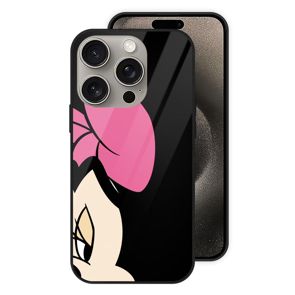 （画像用） ミッキーマウス Mickey Mouse 【iPhone15Pro対応】スマホケース 耐衝撃＆黄変防止 背面ガラス
