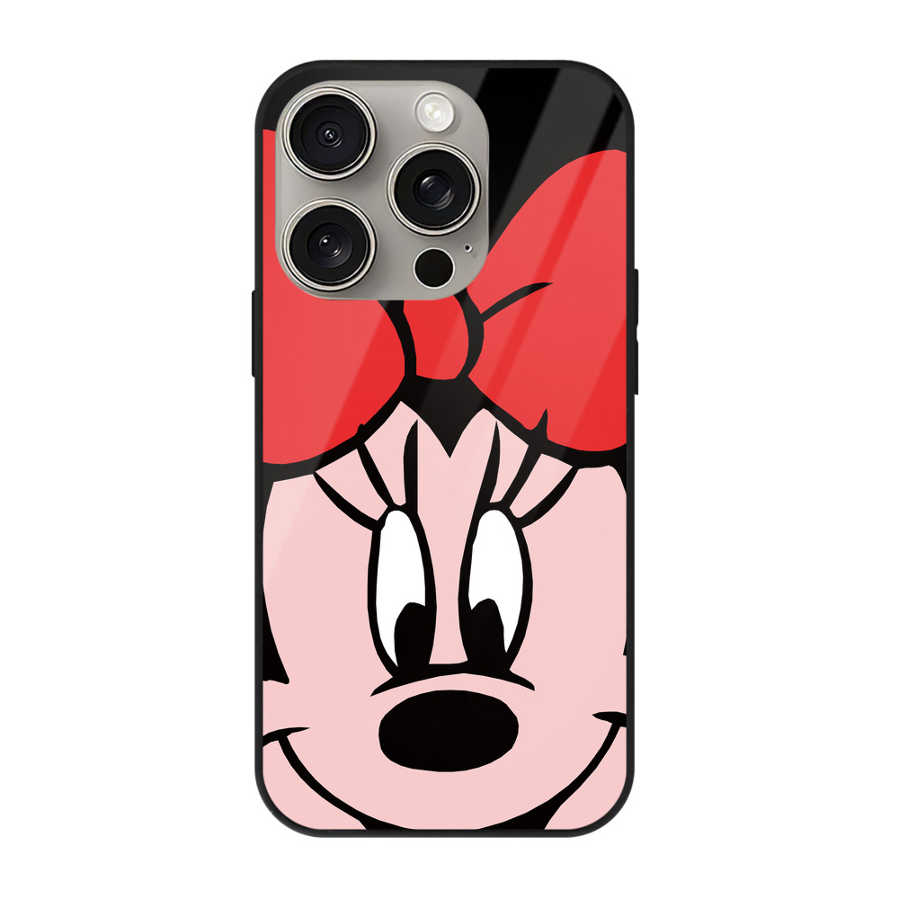 （画像用） ミッキーマウス Mickey Mouse 【iPhone15Pro対応】スマホケース 耐衝撃＆黄変防止 背面ガラス