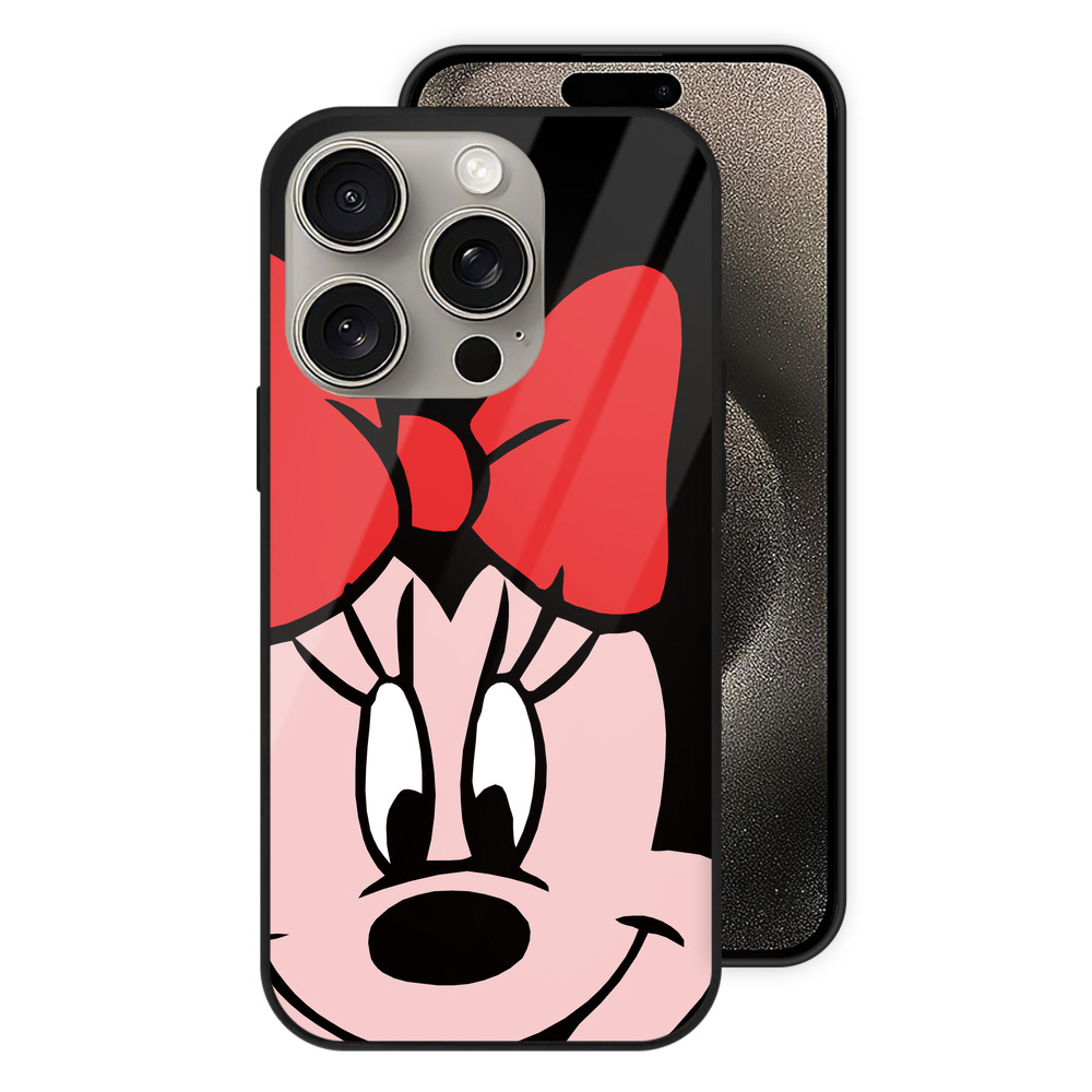 （画像用） ミッキーマウス Mickey Mouse 【iPhone15Pro対応】スマホケース 耐衝撃＆黄変防止 背面ガラス