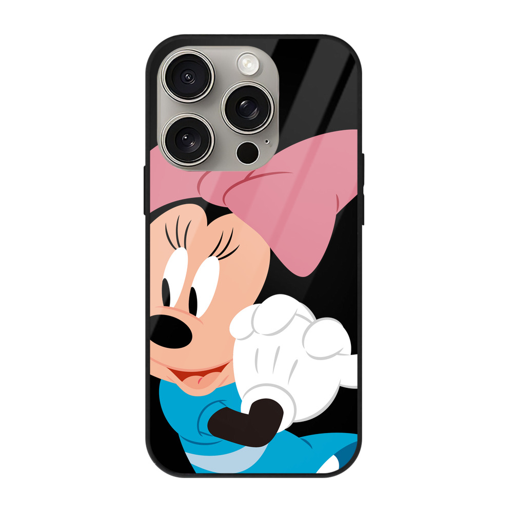 （画像用） ミッキーマウス Mickey Mouse 【iPhone15Pro対応】スマホケース 耐衝撃＆黄変防止 背面ガラス