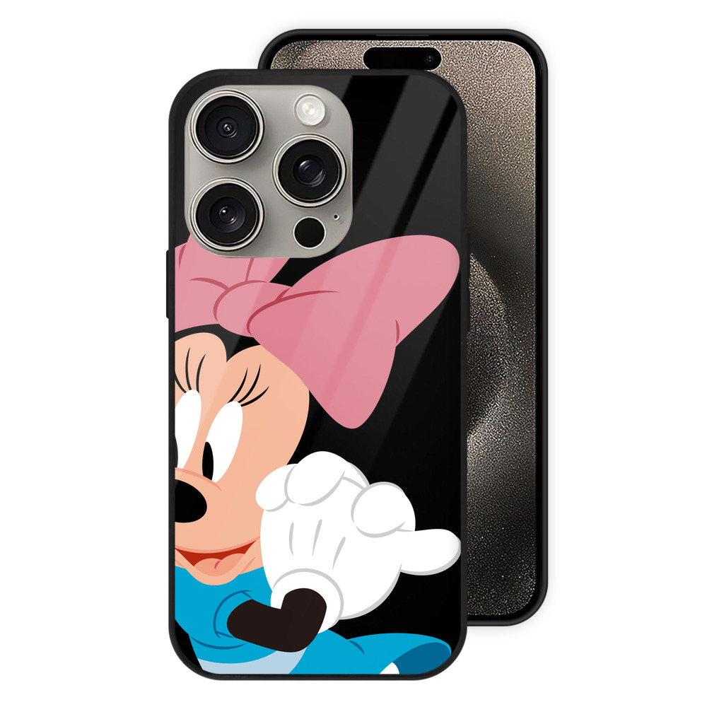 （画像用） ミッキーマウス Mickey Mouse 【iPhone15Pro対応】スマホケース 耐衝撃＆黄変防止 背面ガラス