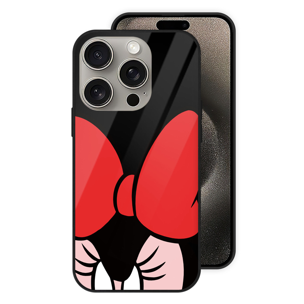 （画像用） ミッキーマウス Mickey Mouse 【iPhone15Pro対応】スマホケース 耐衝撃＆黄変防止 背面ガラス