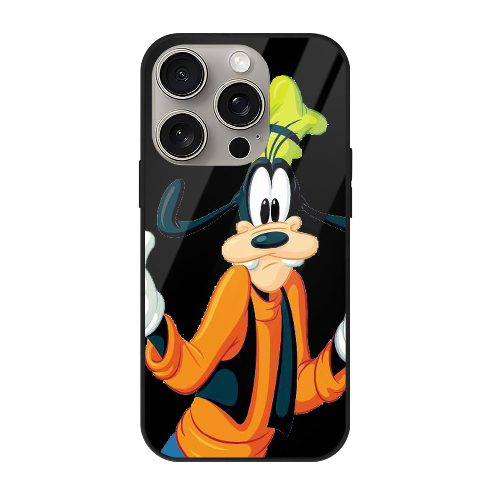 （画像用） ミッキーマウス Mickey Mouse 【iPhone15Pro対応】スマホケース 耐衝撃＆黄変防止 背面ガラス