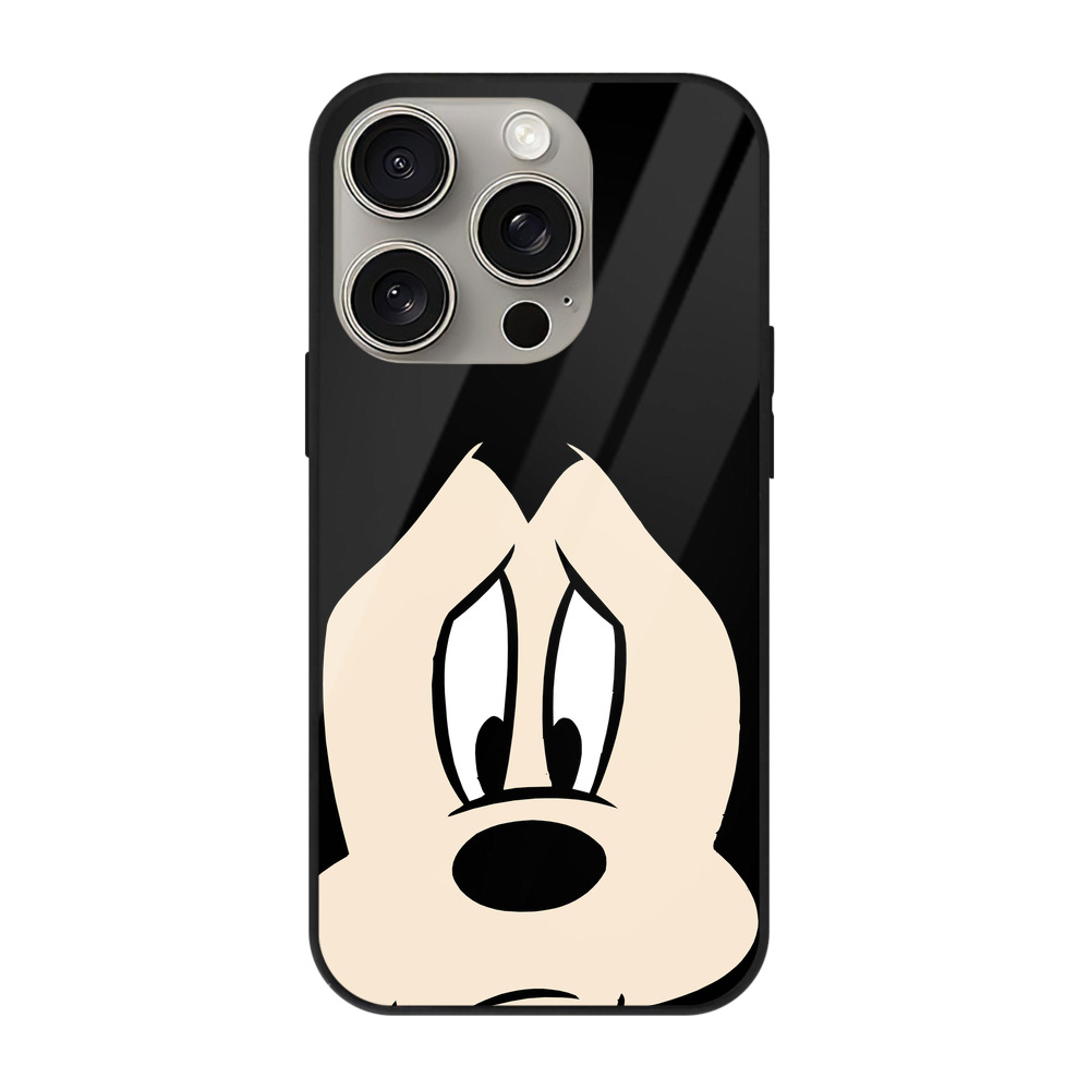 （画像用） ミッキーマウス Mickey Mouse 【iPhone15Pro対応】スマホケース 耐衝撃＆黄変防止 背面ガラス