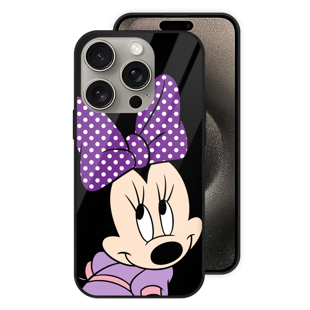 （画像用） ミッキーマウス Mickey Mouse 【iPhone15Pro対応】スマホケース 耐衝撃＆黄変防止 背面ガラス