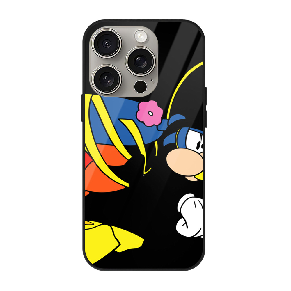 （画像用） ミッキーマウス Mickey Mouse 【iPhone15Pro対応】スマホケース 耐衝撃＆黄変防止 背面ガラス