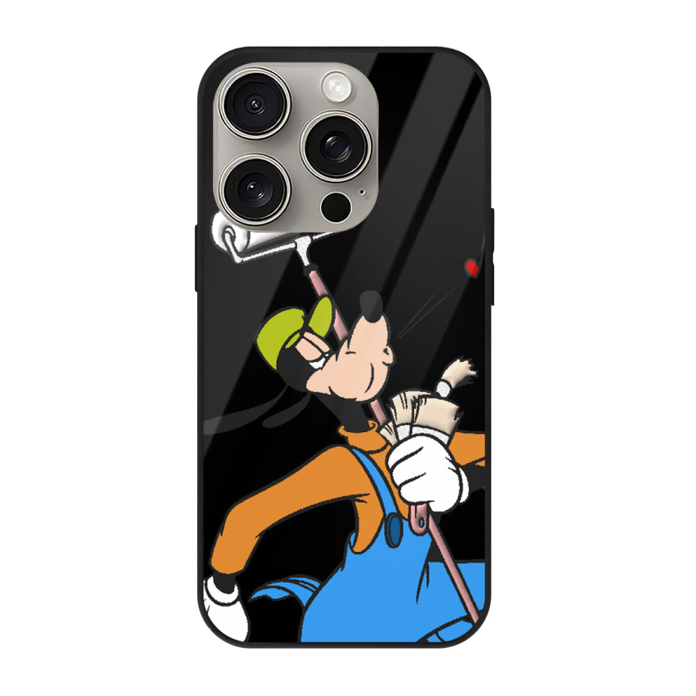 （画像用） ミッキーマウス Mickey Mouse 【iPhone15Pro対応】スマホケース 耐衝撃＆黄変防止 背面ガラス