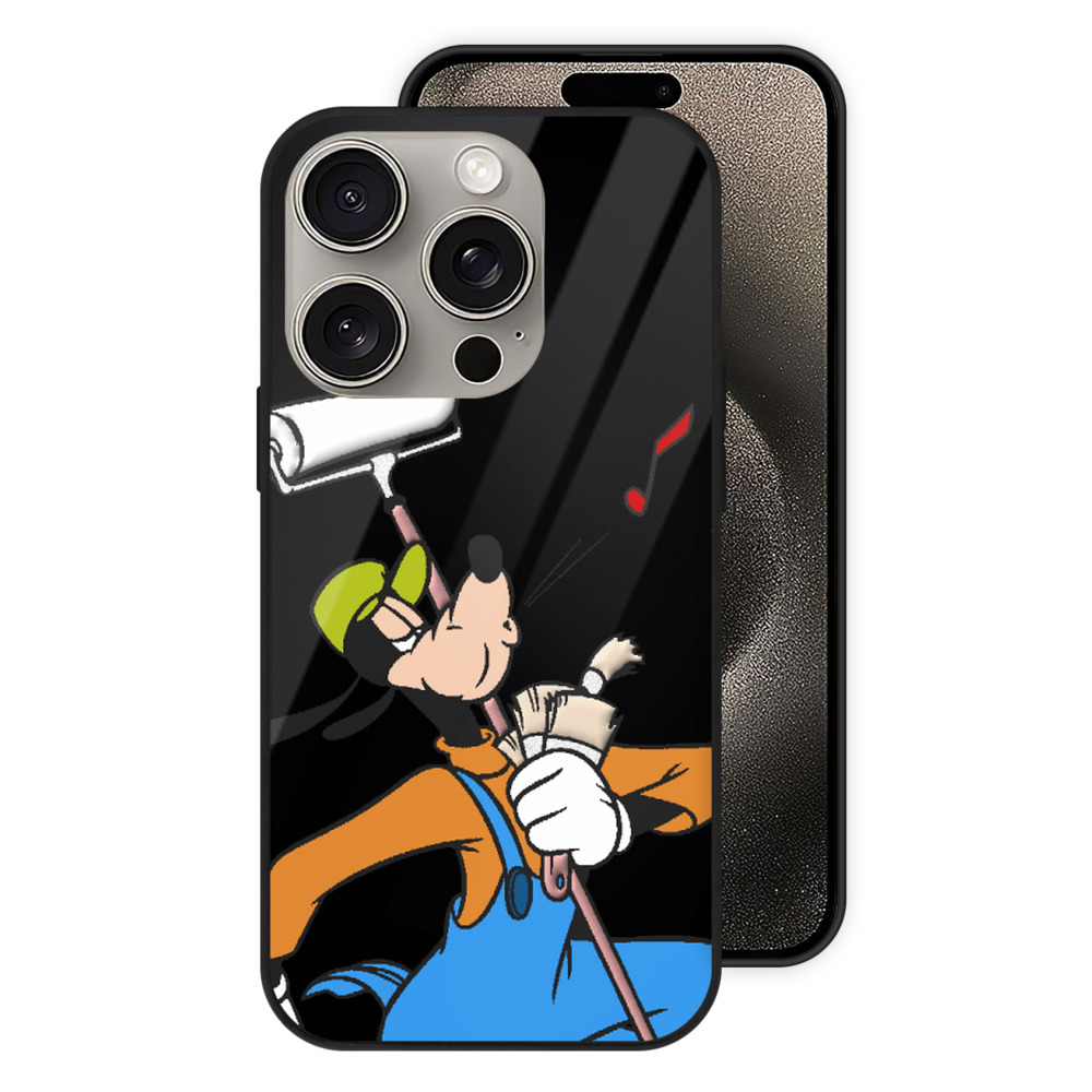 （画像用） ミッキーマウス Mickey Mouse 【iPhone15Pro対応】スマホケース 耐衝撃＆黄変防止 背面ガラス