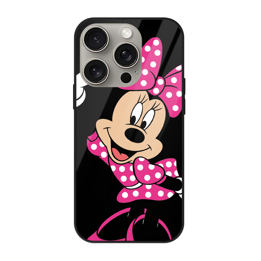 （画像用） ミッキーマウス Mickey Mouse 【iPhone15Pro対応】スマホケース 耐衝撃＆黄変防止 背面ガラス