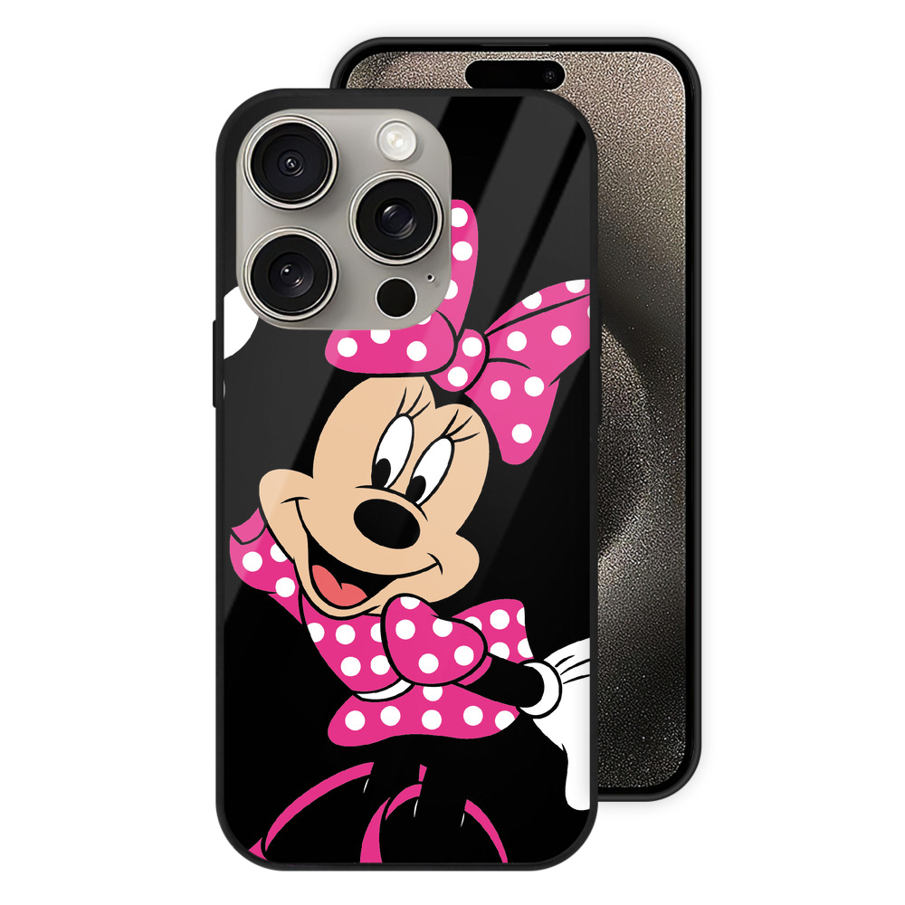 （画像用） ミッキーマウス Mickey Mouse 【iPhone15Pro対応】スマホケース 耐衝撃＆黄変防止 背面ガラス