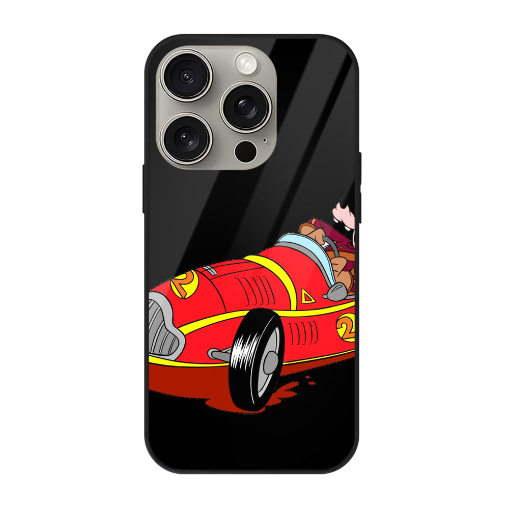 （画像用） ミッキーマウス Mickey Mouse 【iPhone15Pro対応】スマホケース 耐衝撃＆黄変防止 背面ガラス