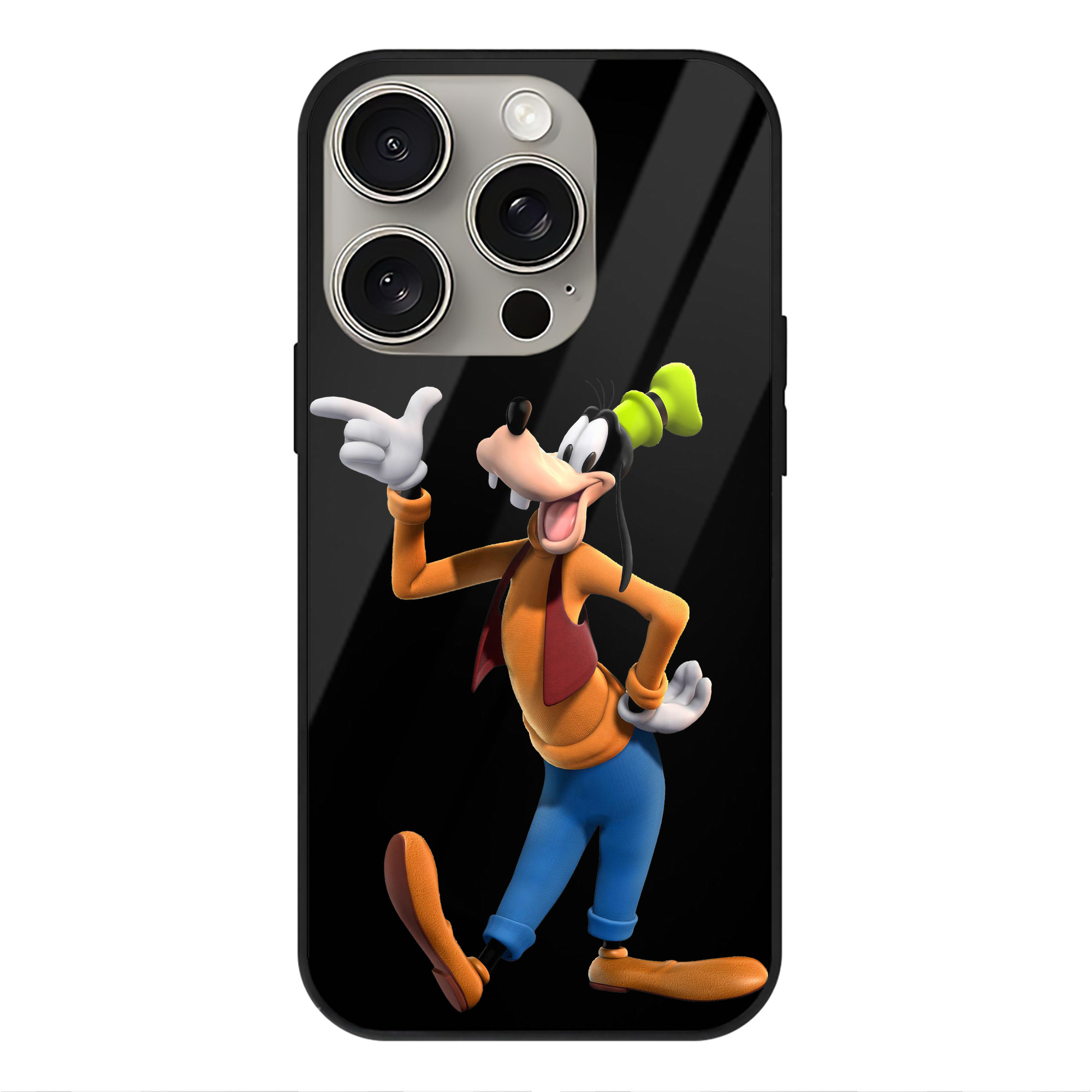 （画像用） ミッキーマウス Mickey Mouse 【iPhone15Pro対応】スマホケース 耐衝撃＆黄変防止 背面ガラス