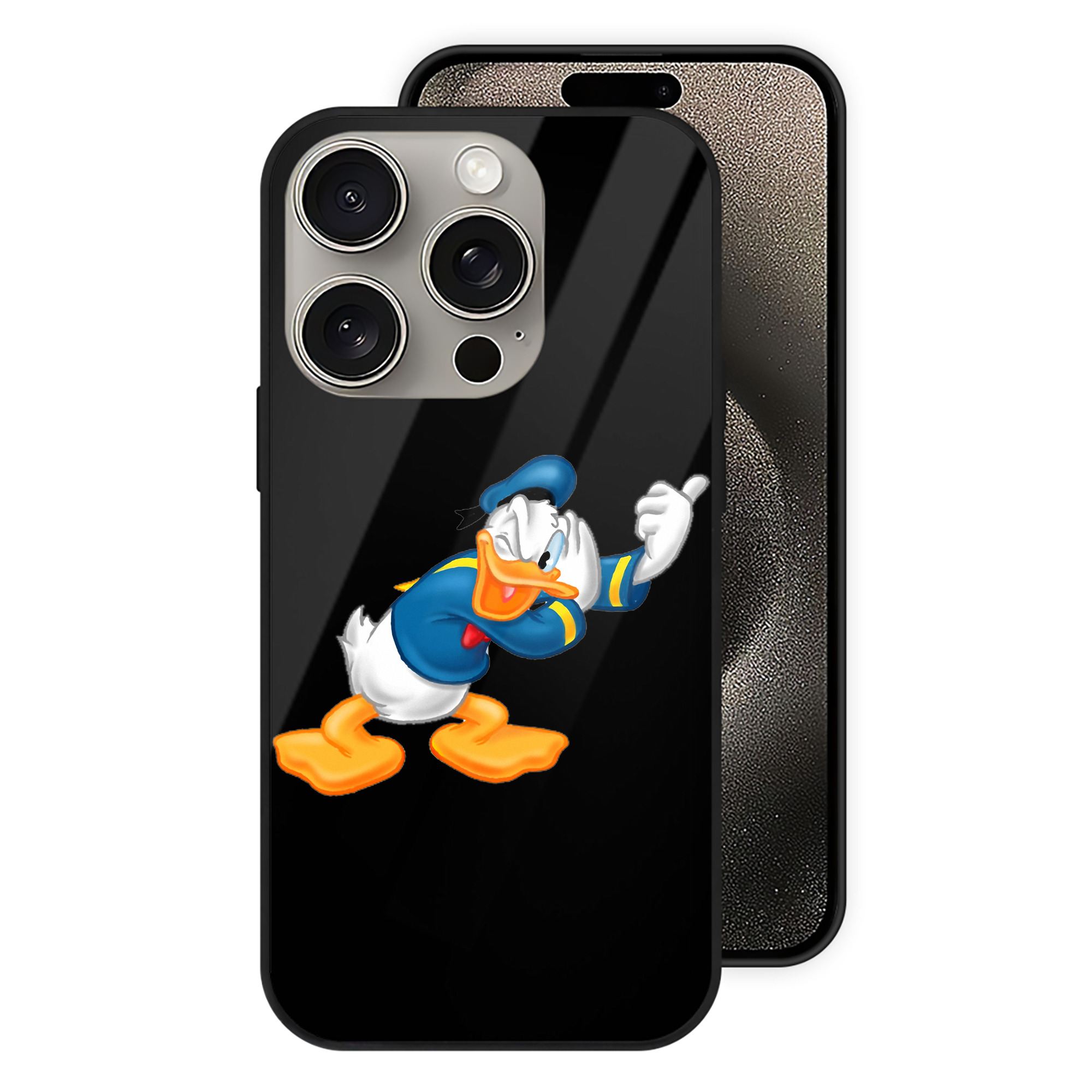 （画像用） ミッキーマウス Mickey Mouse 【iPhone15Pro対応】スマホケース 耐衝撃＆黄変防止 背面ガラス