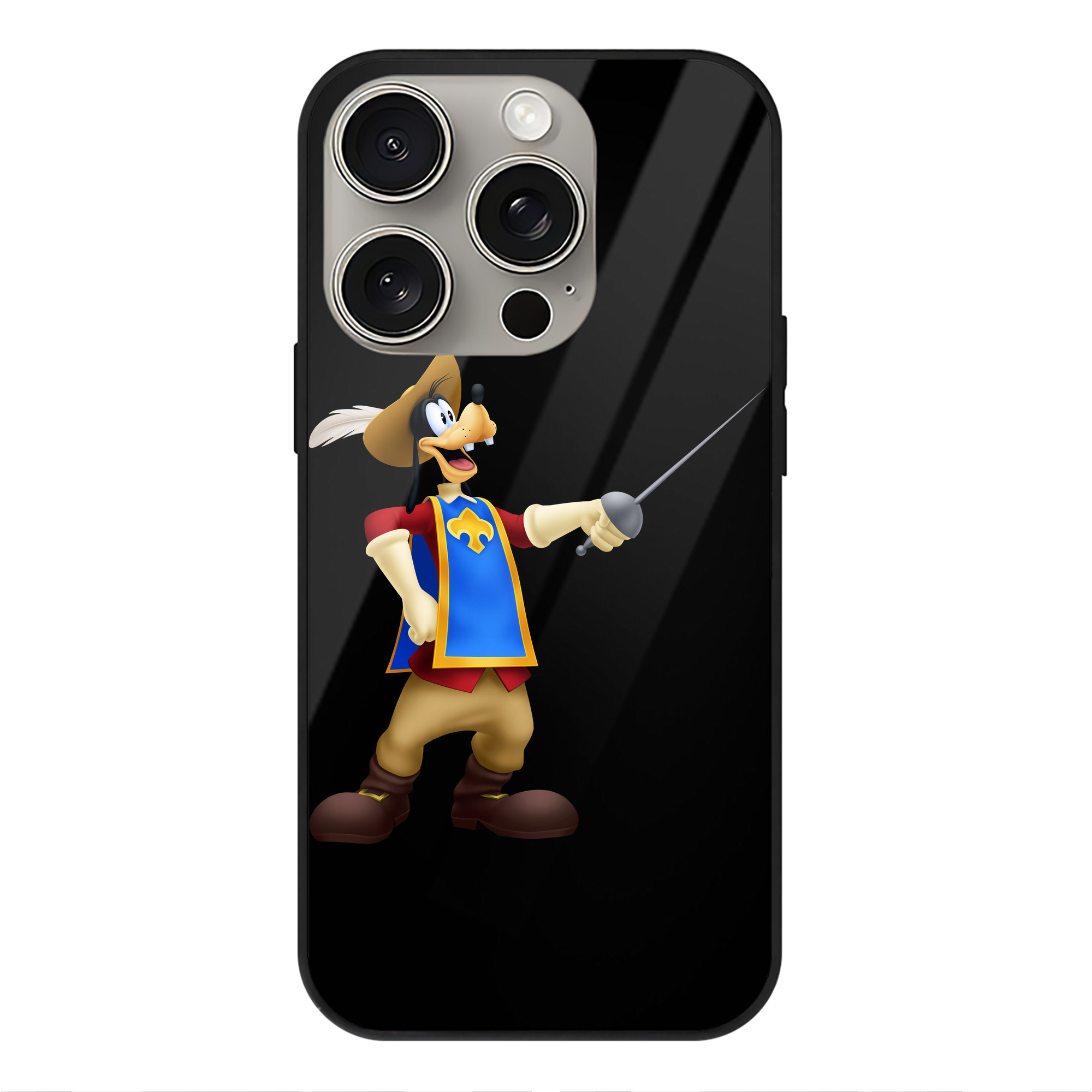（画像用） ミッキーマウス Mickey Mouse 【iPhone15Pro対応】スマホケース 耐衝撃＆黄変防止 背面ガラス