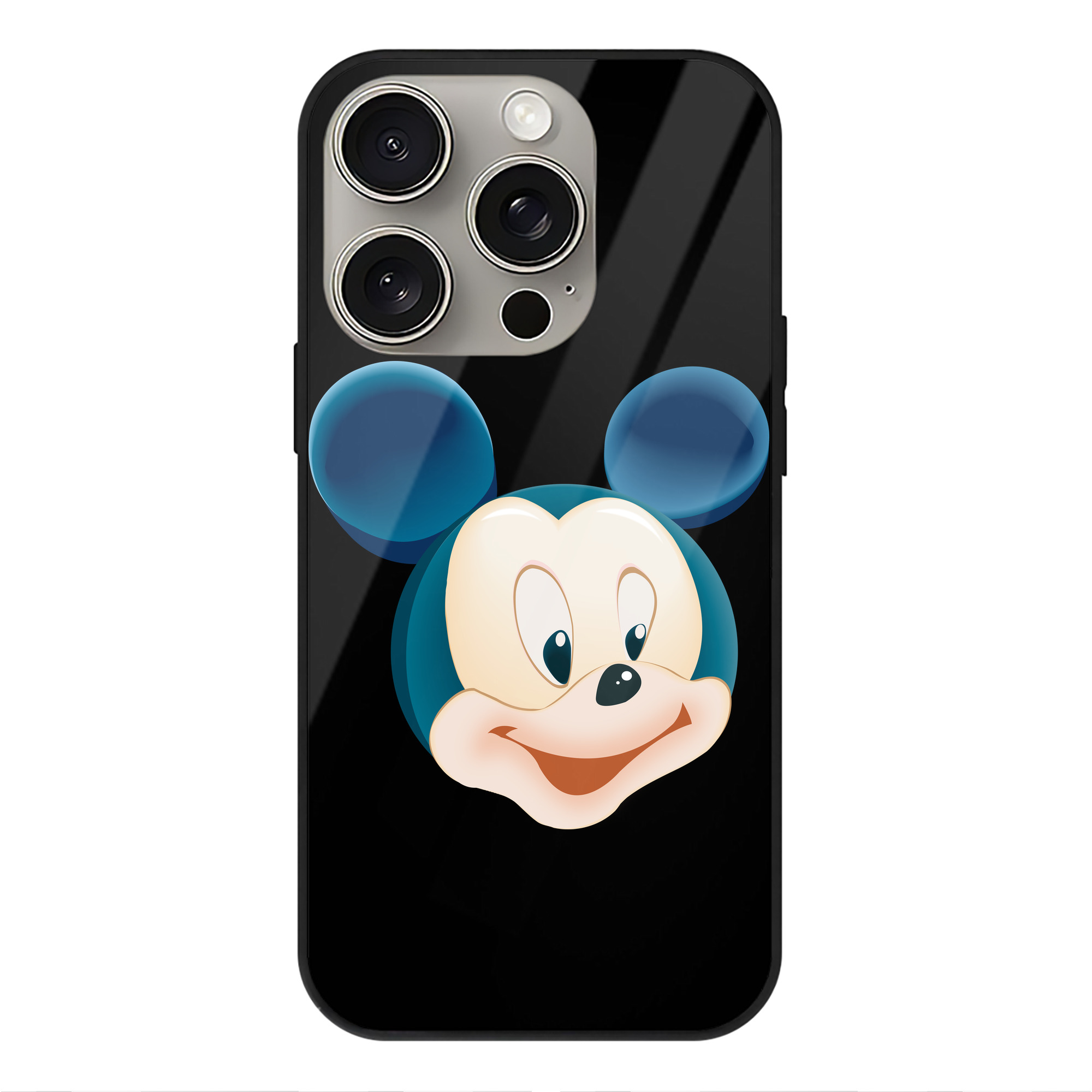 （画像用） ミッキーマウス Mickey Mouse 【iPhone15Pro対応】スマホケース 耐衝撃＆黄変防止 背面ガラス